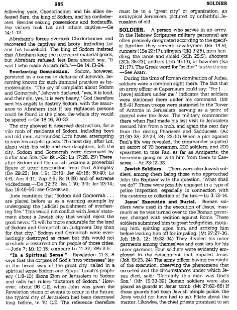 Will the men of Sodom be resurrected? YES, according to the Watchtower Society's INSIGHT book, volume 2, page 985]
