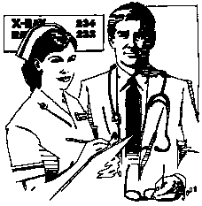 [nurse and doctor; art copyright Metro ImageBase, Inc., used with permission]